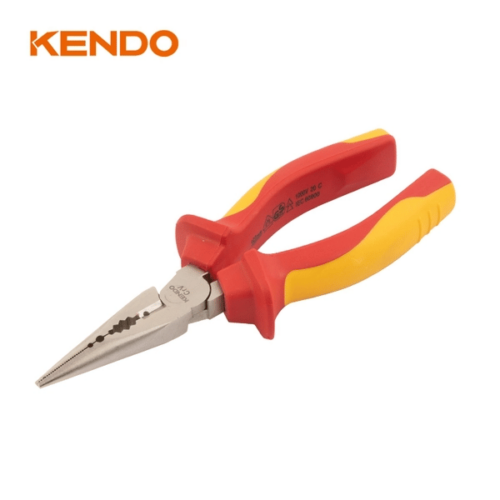 Kìm nhọn cách điện 1000V VDE bằng thép Cr-V KENDO