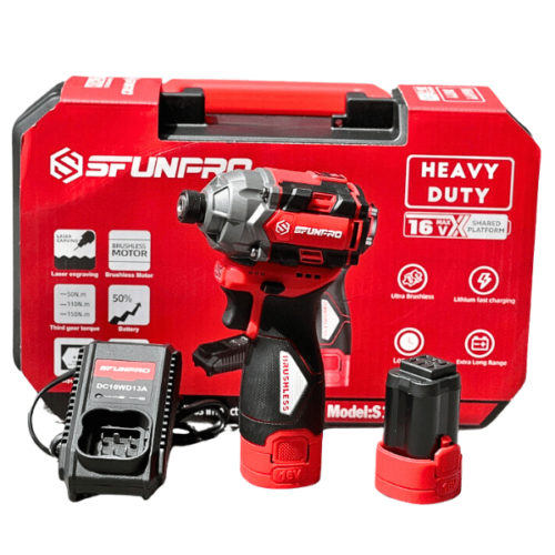 MÁY BẮT VÍT PIN 16V SFUNPRO S16 M150A (FULL BỘ 2Ah)