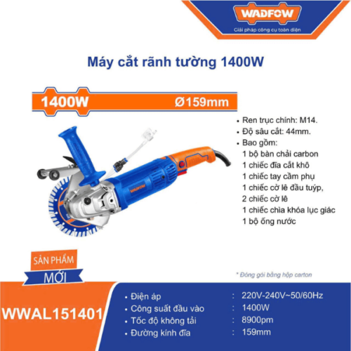 MÁY MÀI GÓC WADFOW WWAL151401 1400W